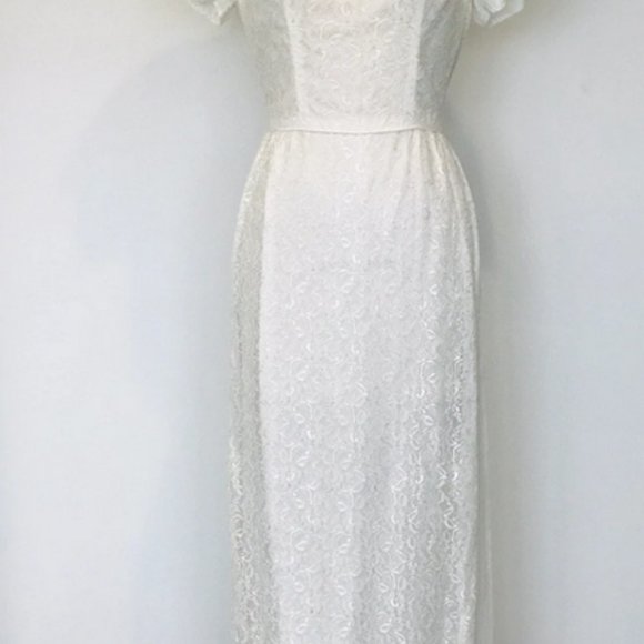 Vintage 60's Lace Wedding Dress - Picture 3 of 6